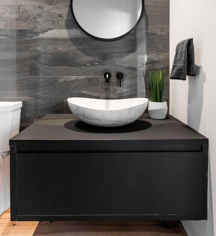 Armoires de salle de bain au fini mat